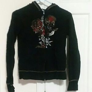 Rose and skull hoodie